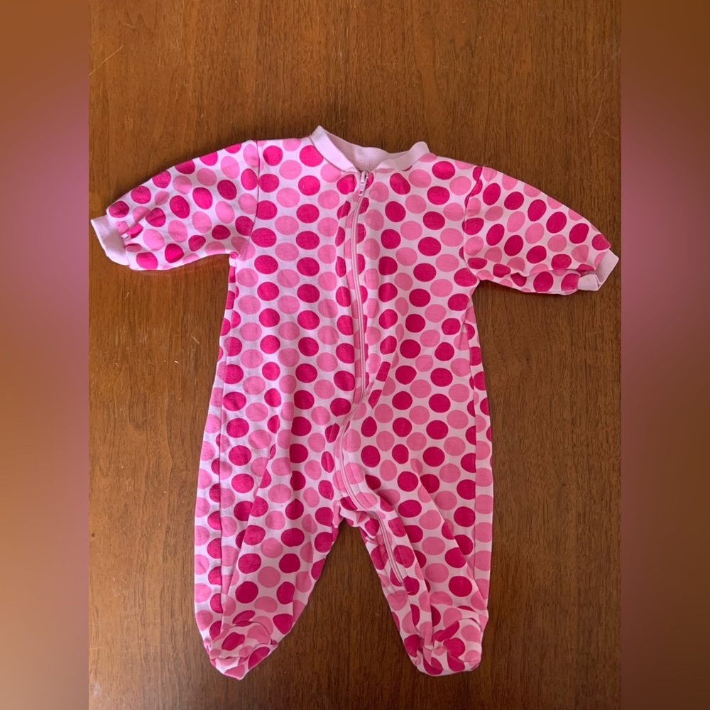 🍓3/$10 George Newborn Pink Cozy Polka Dot Footies